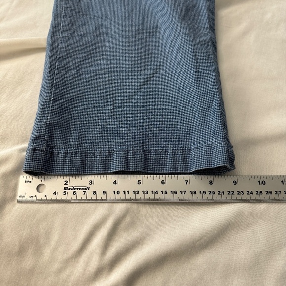 FDJ French Dressing Jeanswear Women's Chino Micro Check Pants Blue 14 Cropped - Picture 11 of 12